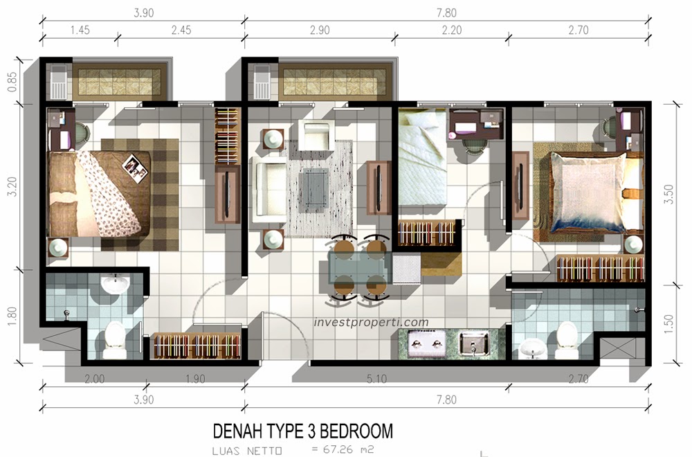 Harga Interior Apartemen 2 Kamar