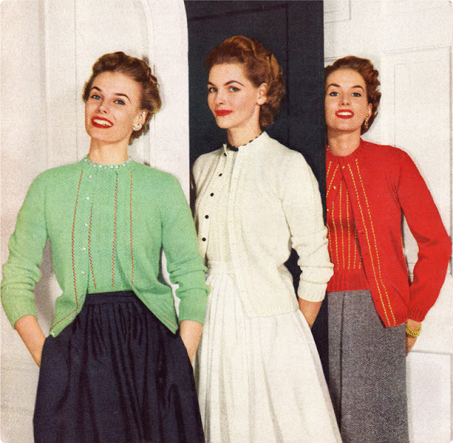 1950s sweater set sdvertisement Just Peachy, Darling 1950s sweater set sdvertisement Just Peachy, Darling