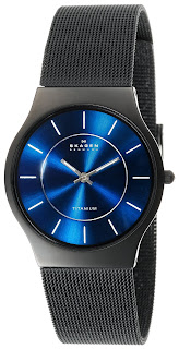 Skagen Men's 233LTMN Titanium Black Mesh Watch