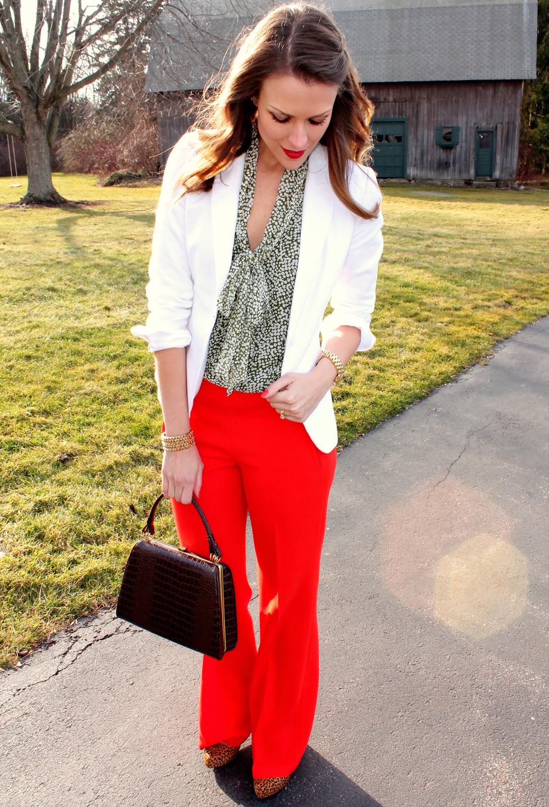 4 Ways To Wear: Red Trousers - Penny Pincher Fashion