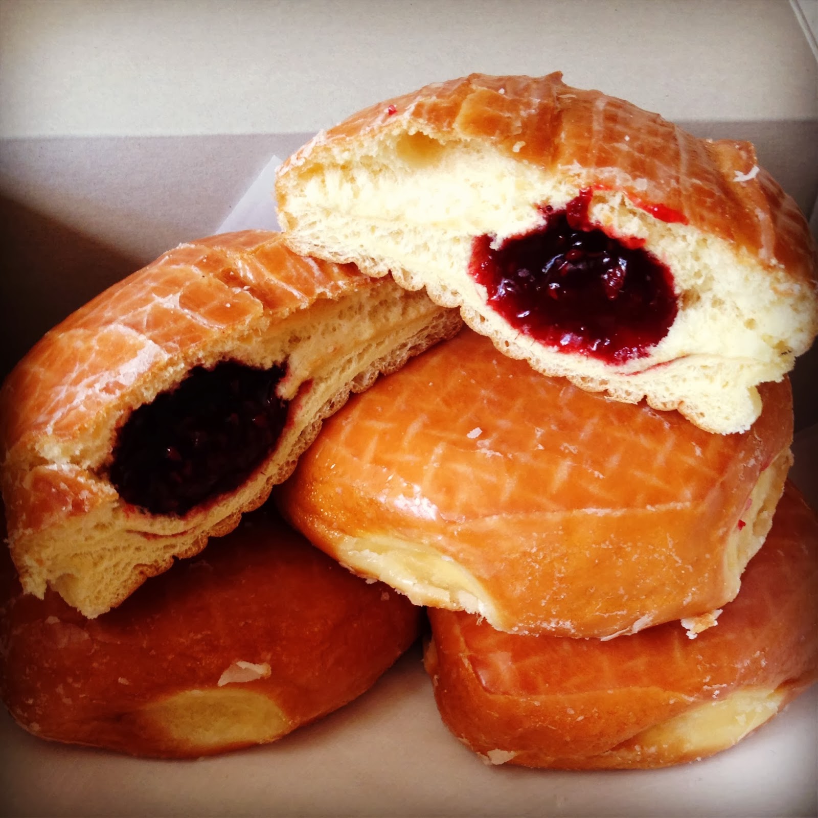 and then I put an egg on it. Glazed Jelly Donuts from Buttercream Bakery