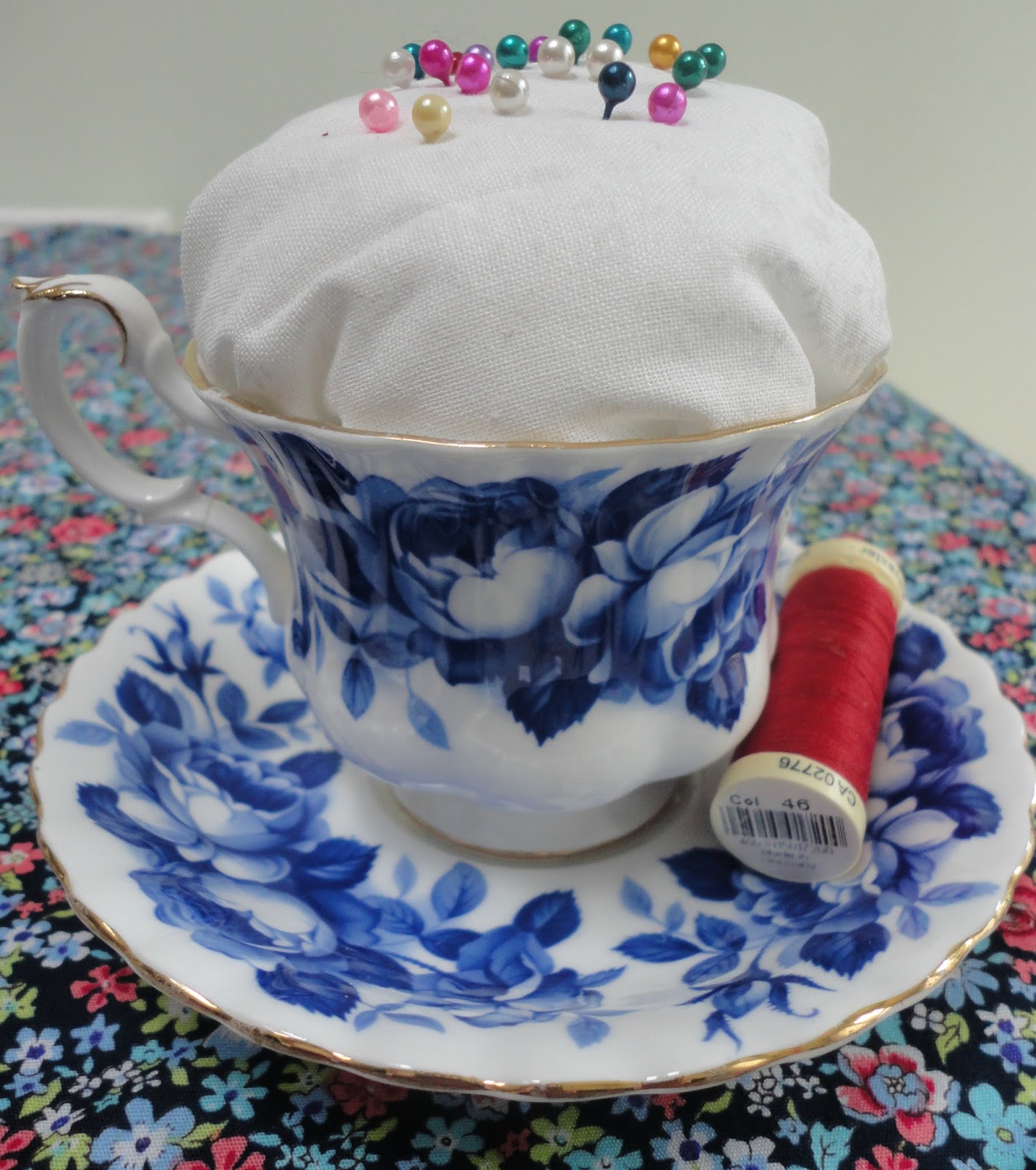 The Stylish Stitcher Vintage teacup pincushion