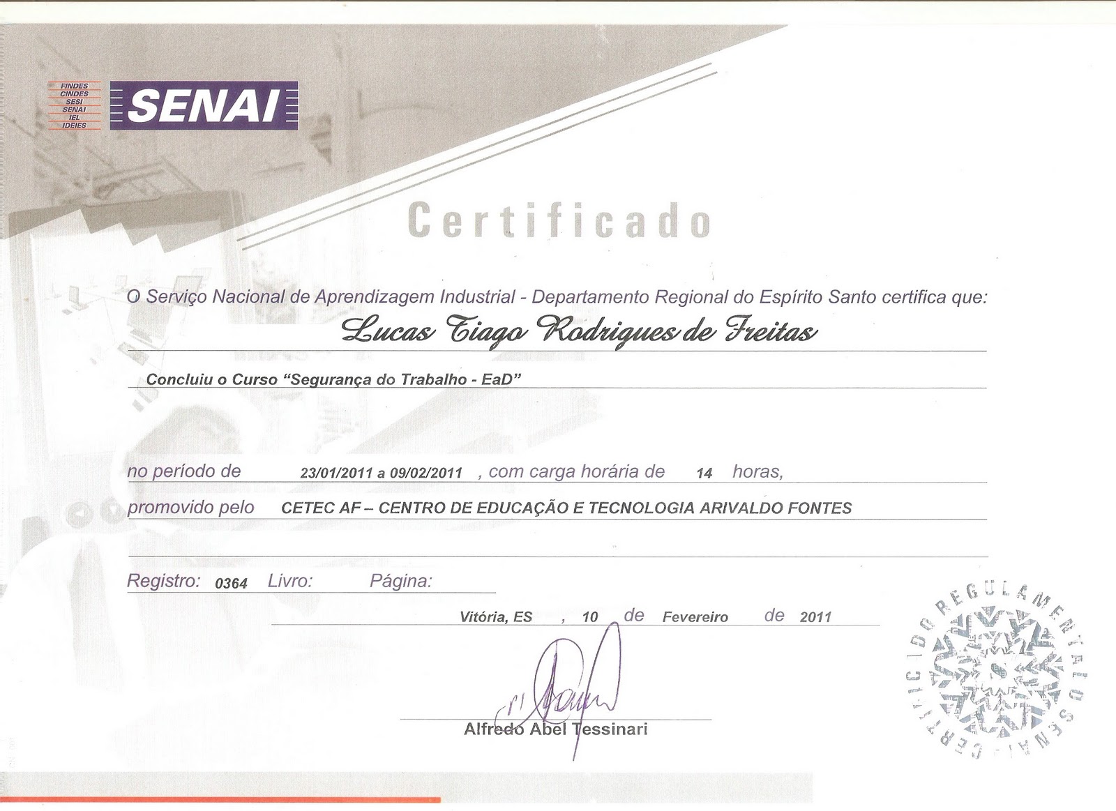 Curso eletrônica senai