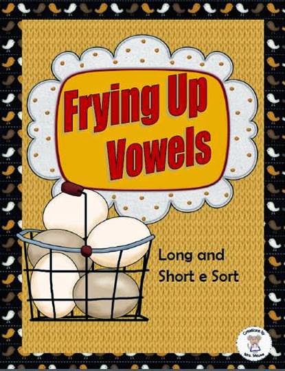 https://www.teacherspayteachers.com/Product/Frying-Up-Vowels-Long-Short-e-1075690