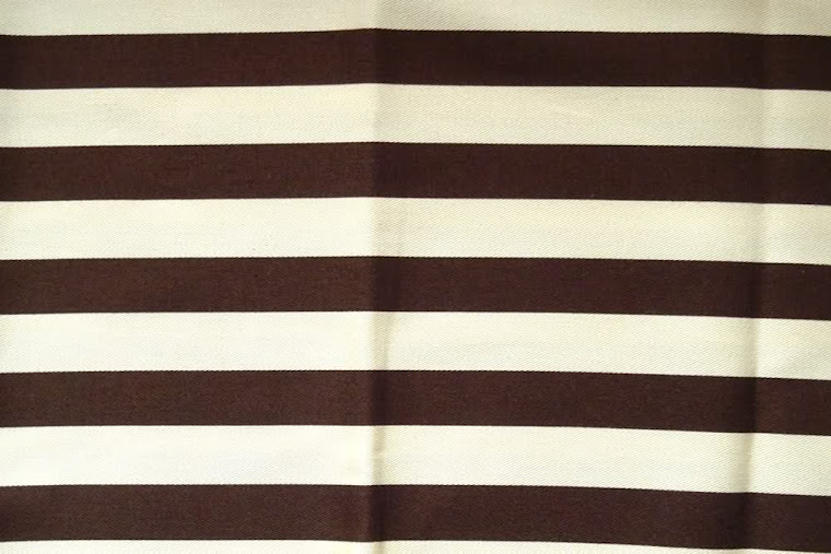 White and Brown Strip fabric