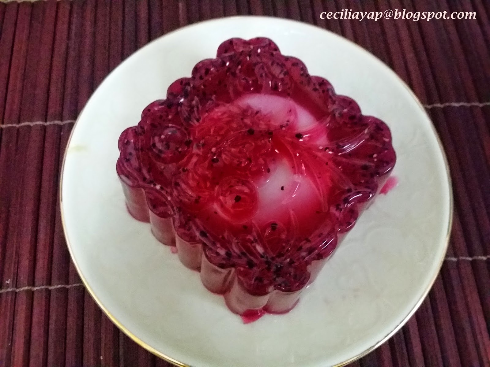 Sassy Haven Dragonfruit Jelly Mooncake