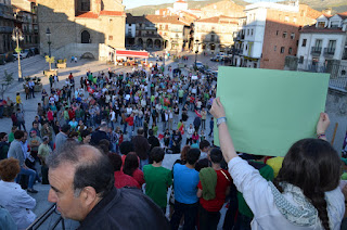imagen de la manifestación contra los recortes en educacion de Béjar