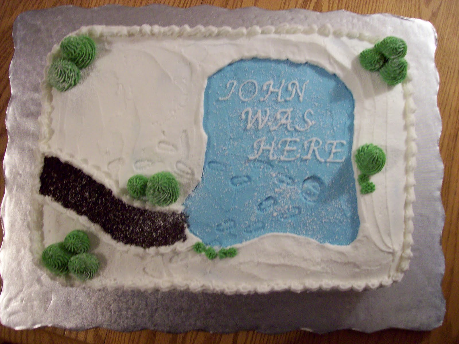 How To Custom Design A Cake Ice Fishing Cake For John