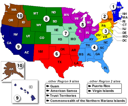 EPA Region Map