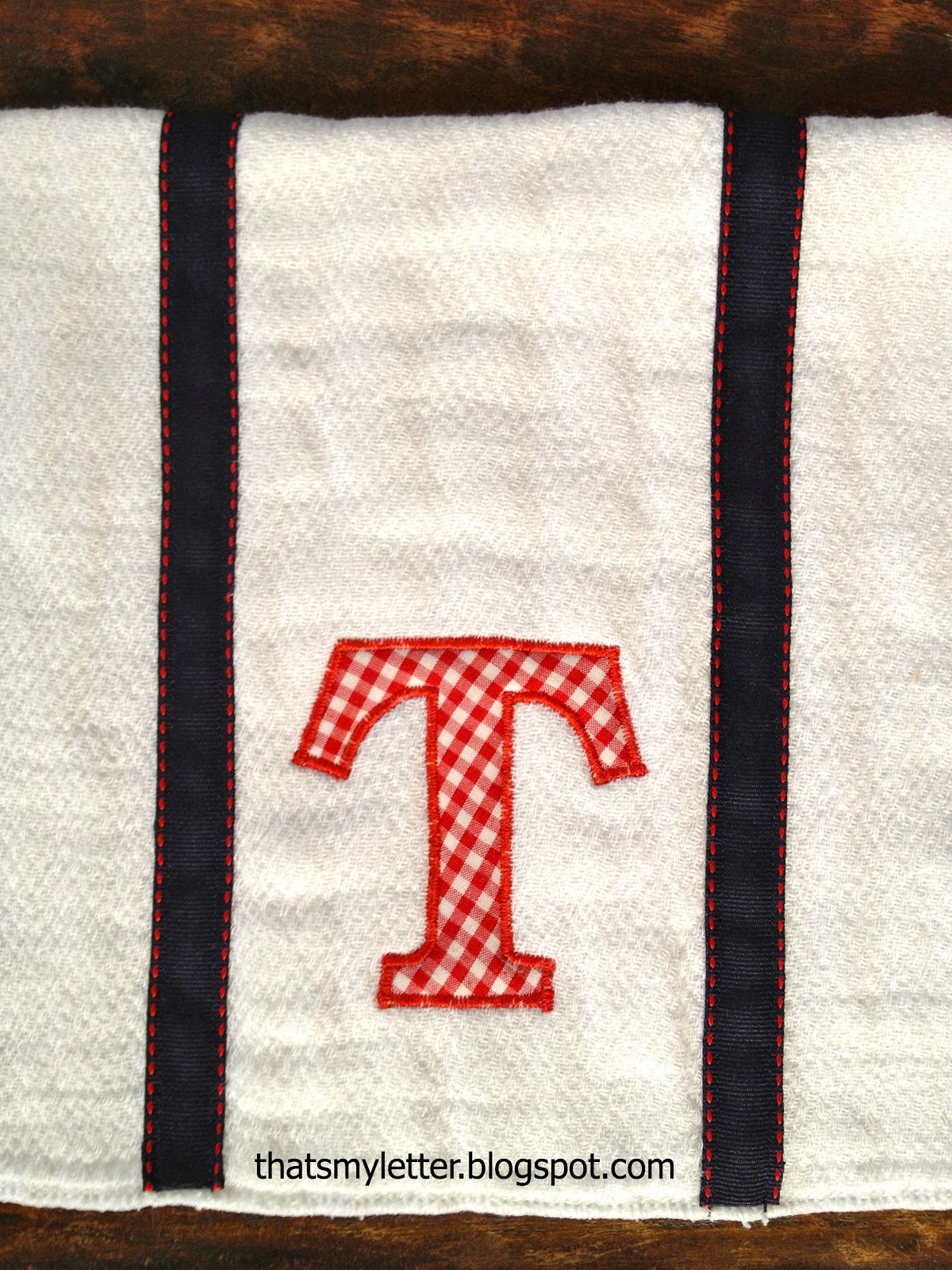 That's My Letter "A" is for Applique Burp Cloths