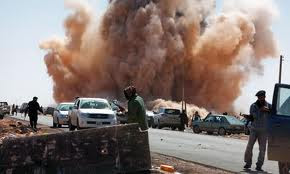 Libya War Zone Gaddafi forces