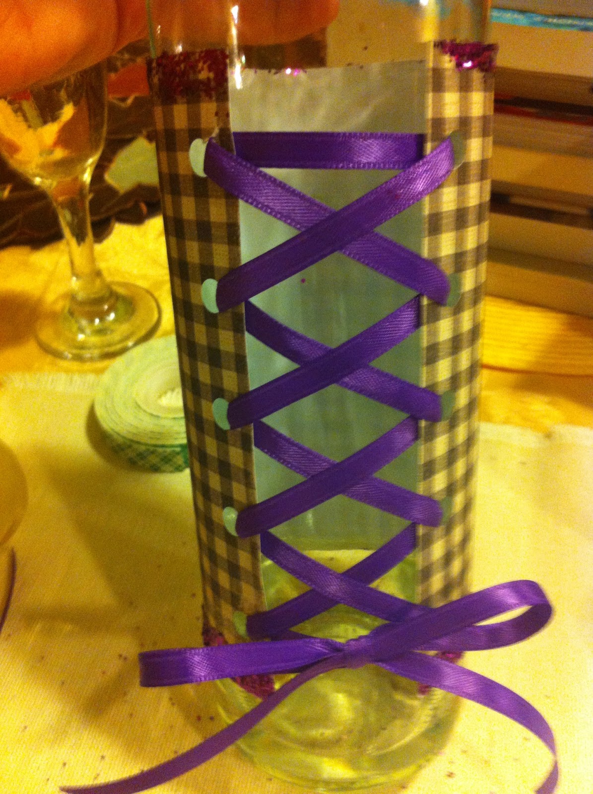 Happy Crafty Jackie Diy Corset Style Wine Bottle Decoration