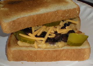 Polenta and Black Bean Sandwich