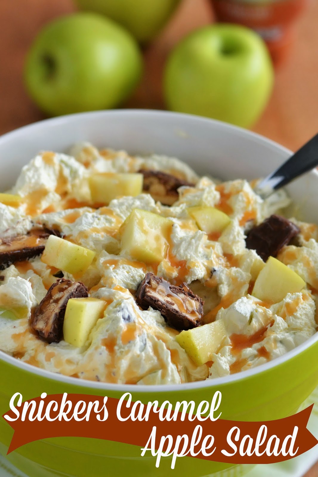 The Country Cook Snickers Caramel Apple Salad