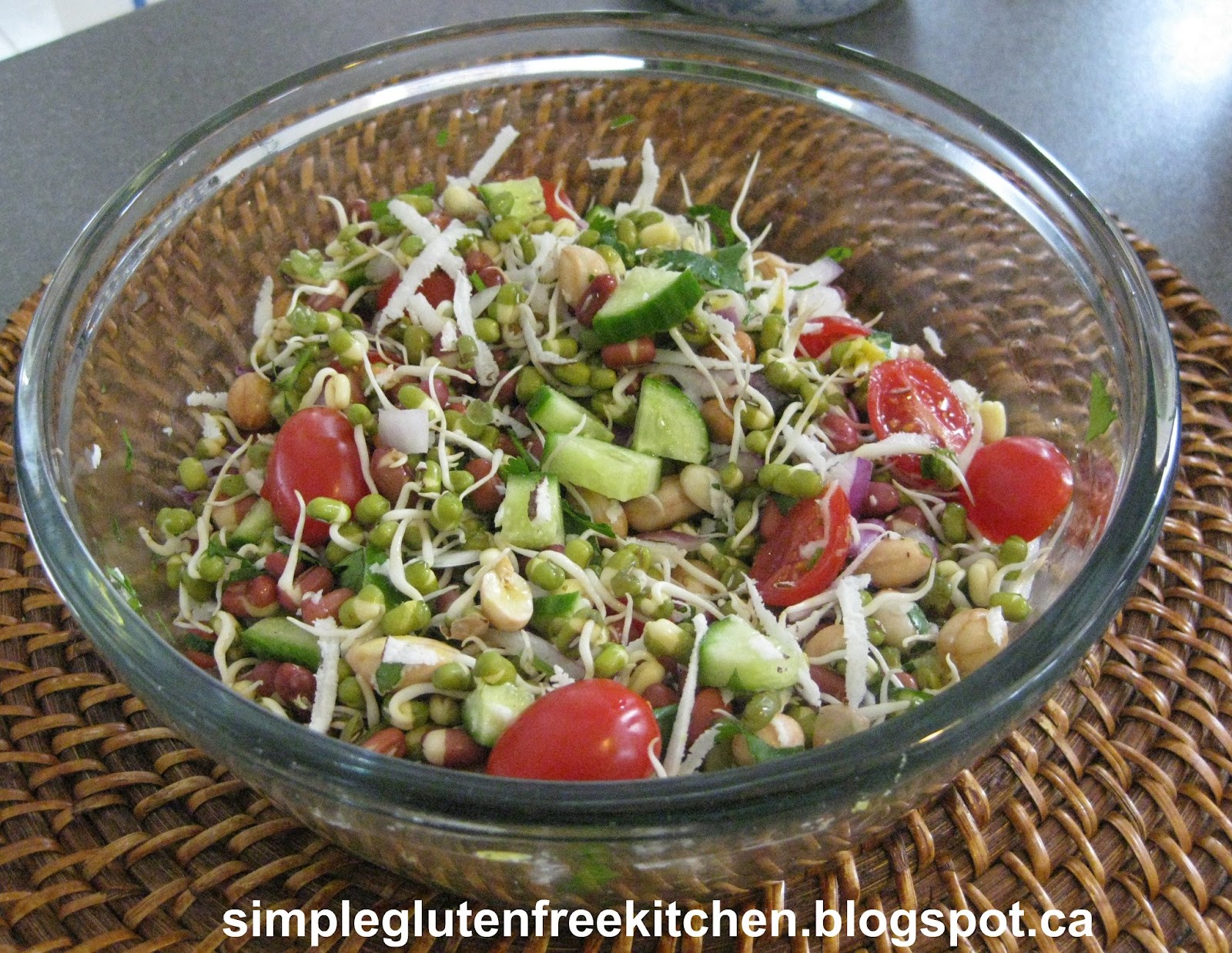 Sprouted Bean And Peanut Salad With Lemon Dressing Simple Gluten Free