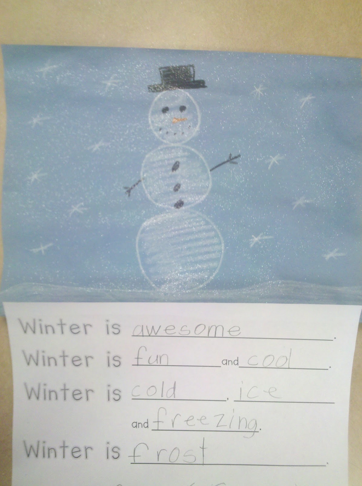 Winter Writing - Fun in First