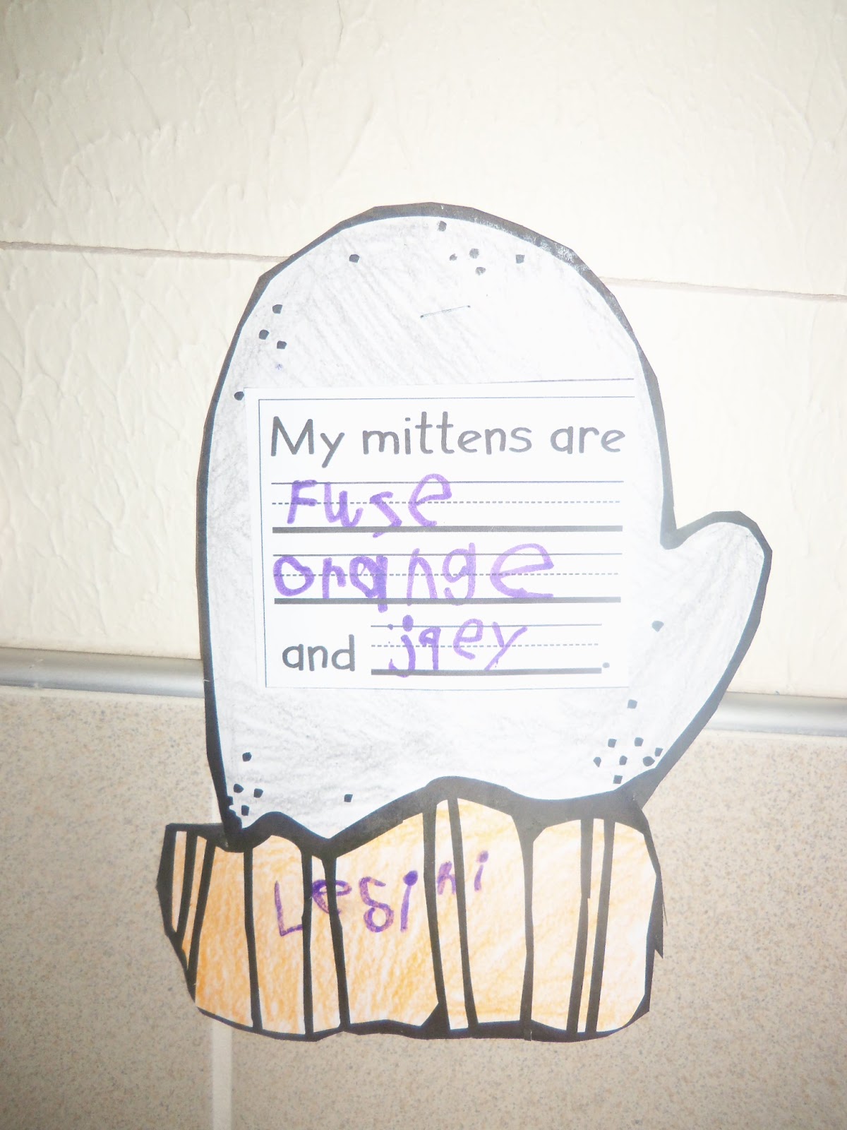 Mrs. Wood's Kindergarten Class Mitten Adjectives!