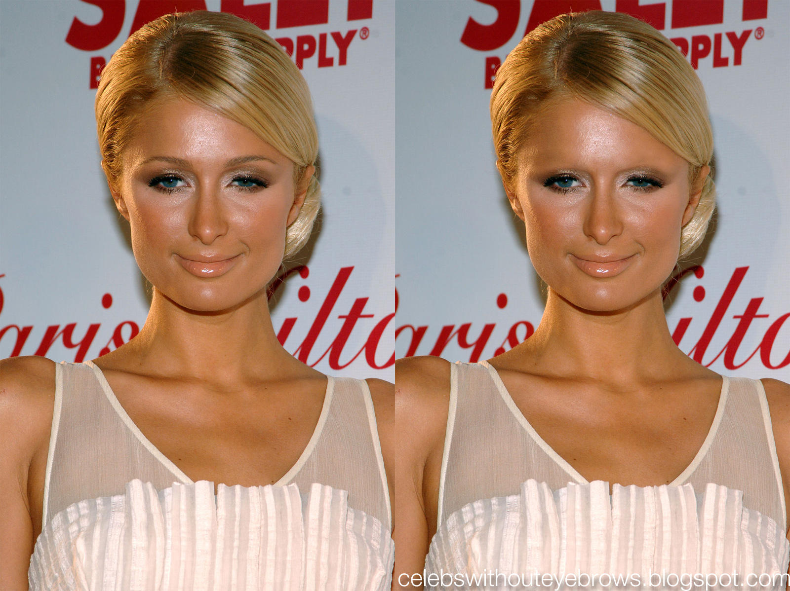 Celebs Without Eyebrows Paris Hilton