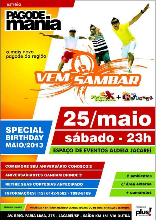 Agenda Cultural de SJCampos e Região: 2013-05-05