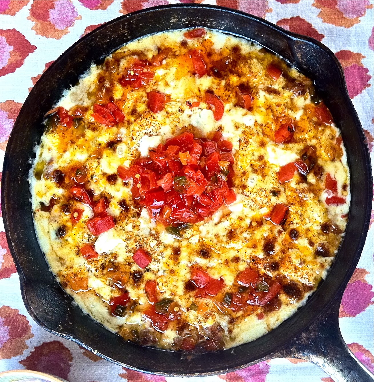Haute + Heirloom Goat Cheese Queso Fundido with Crumbled Smokehouse
