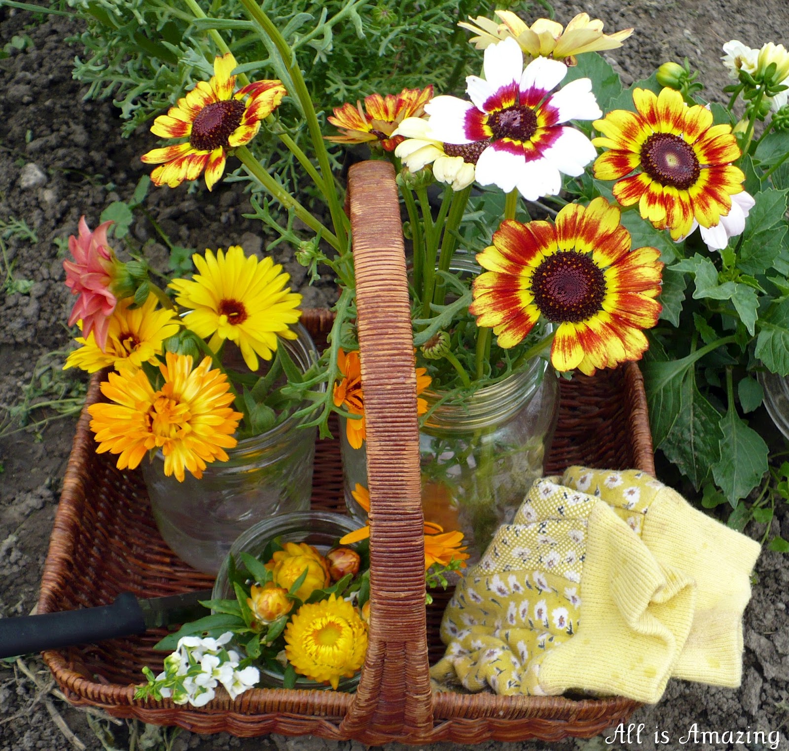 All is Amazing Cutting Flower Basket