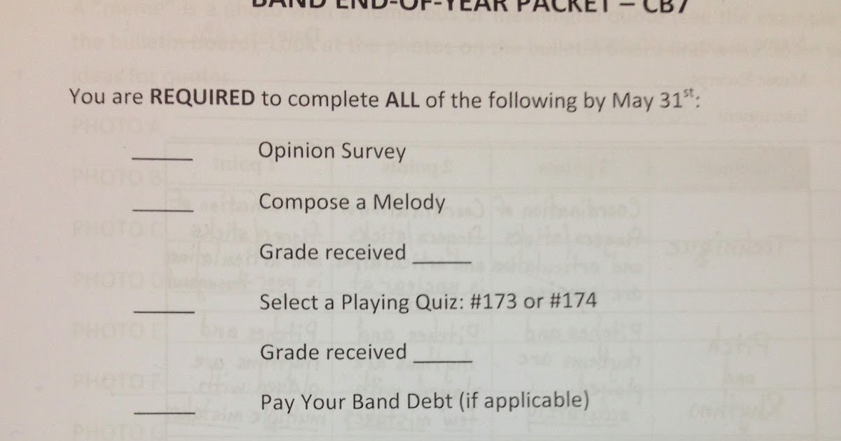 Musical Mayhem in My Classroom: End-of-the-Year Packets
