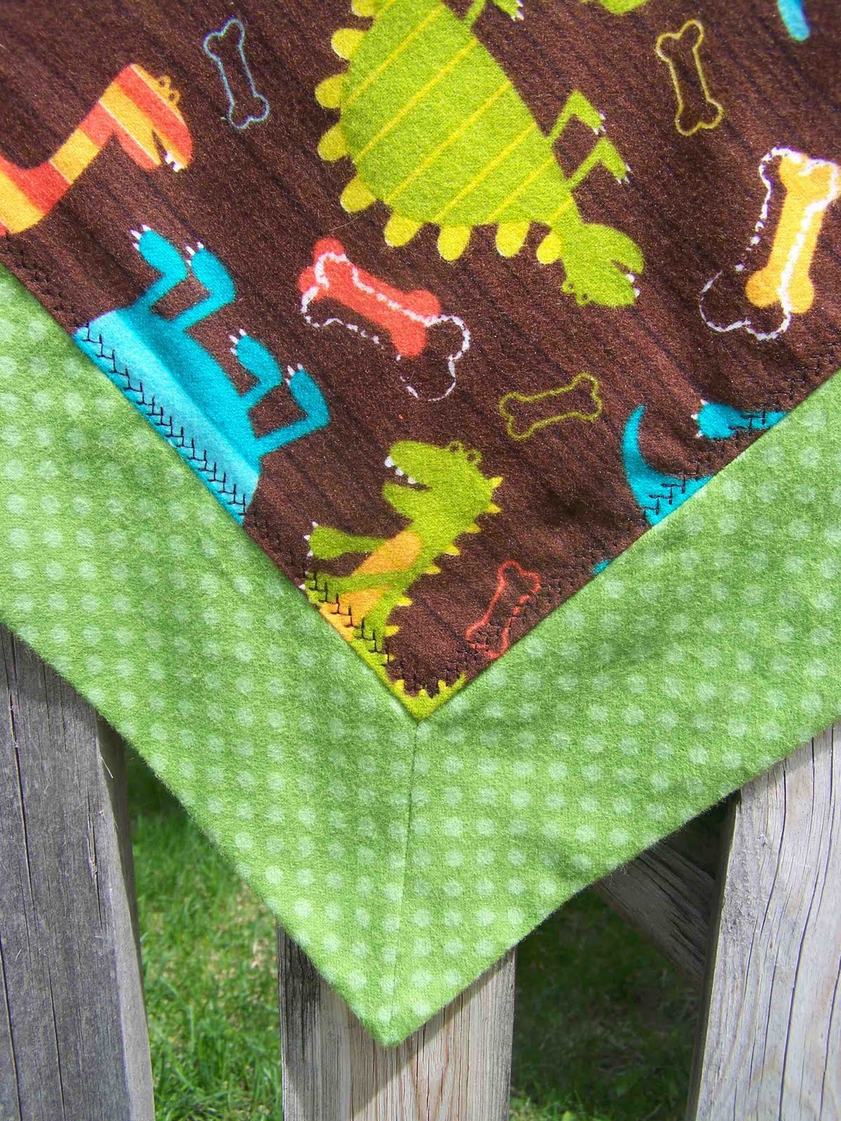 Made by Me. Shared with you. Mitered Corner Receiving Blanket