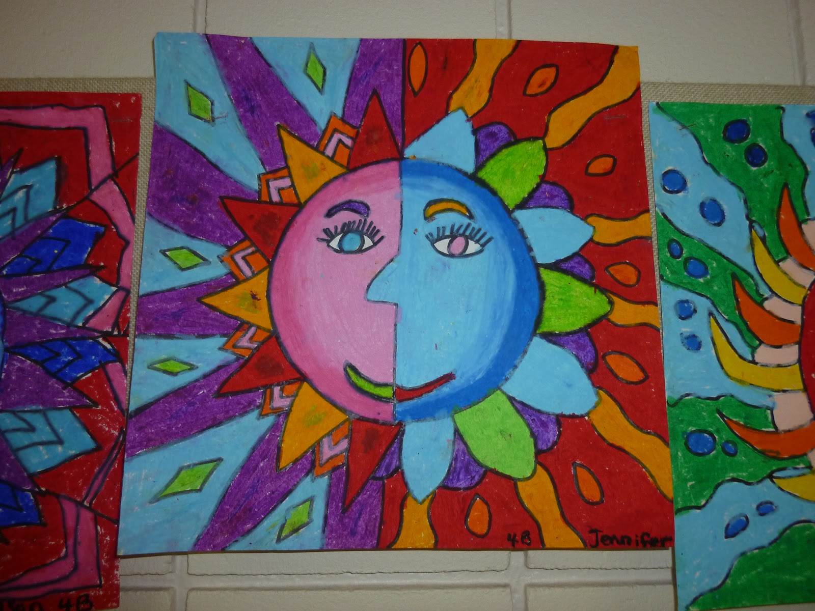 Mrs. Werner's Art Room: 4th Grade Oil Pastel Suns