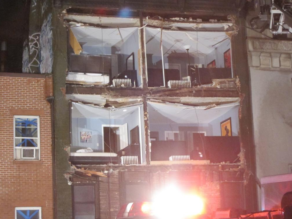 NWK to MIA NYC Apartment Building Collapse Video