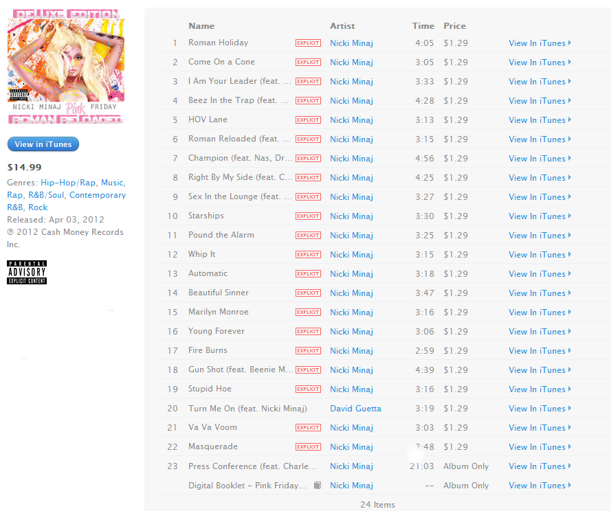 Nicki Minaj - Pink Friday (Deluxe Version) [Explicit] {FLAC}