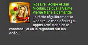 Rosaire : Aokpe et San Nicolas, ce que la Sainte Vierge Marie a demandé.