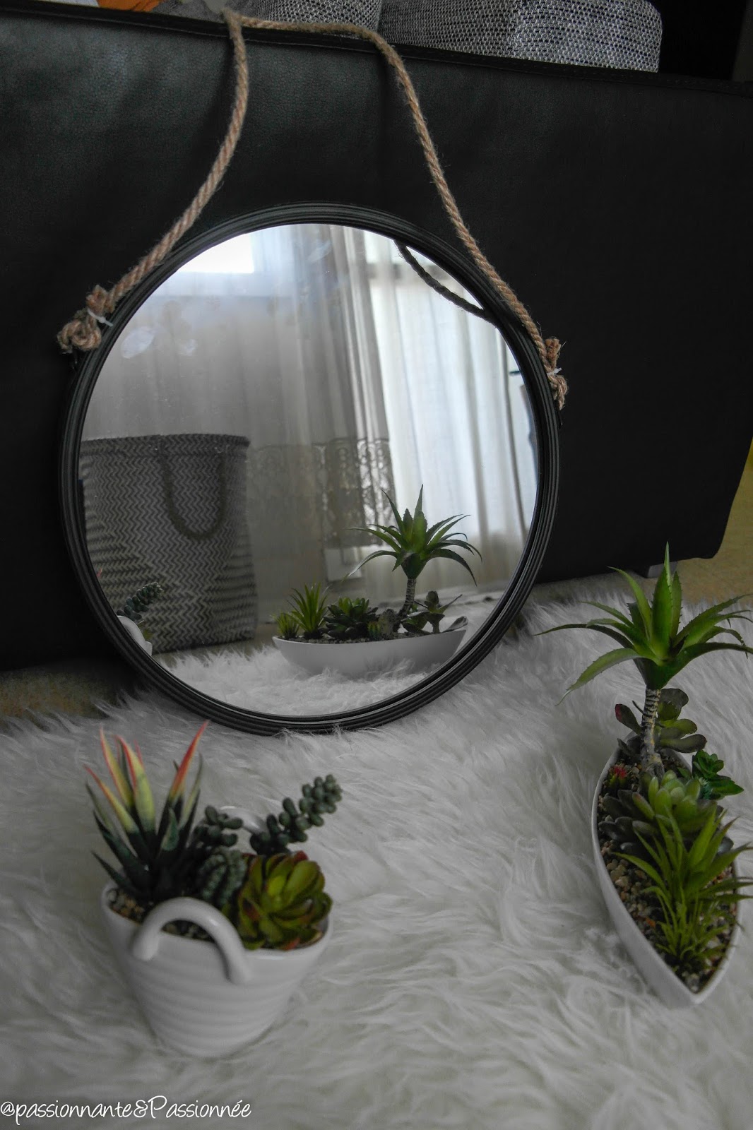 miroir rond style marin