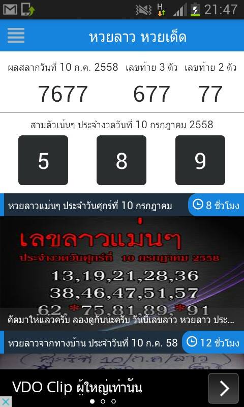 ผลหวยลาวล่าสุด