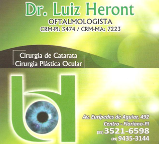 Dr. Luiz Heront - Oftalmologista CRM-PI. 3474 e  CRM-MA.7223