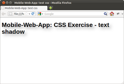 css exercise: text shadow css exercise: text shadow