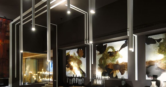 SALA ESPECTACULAR EN COLORES OSCUROS : SALAS Y COMEDORES DECORACION DE