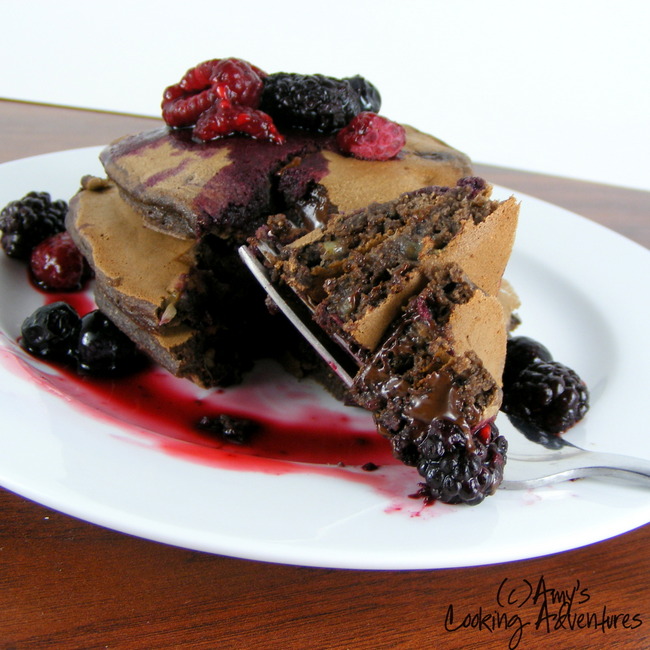Double Chocolate Brownie Pancakes