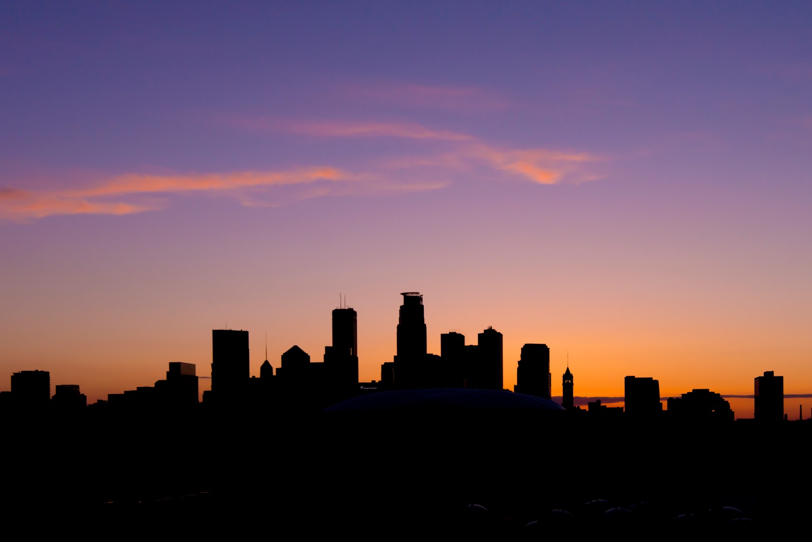 The Shutter Verdict: Sunset Silhouette of Minneapolis Skyline