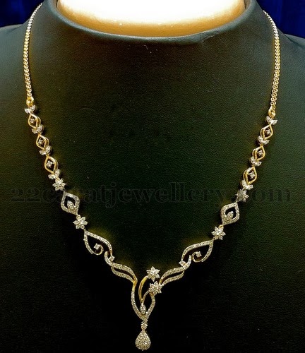 Chain Diamond Necklace Set Below Lakh Diamond Gold Chain Lakh