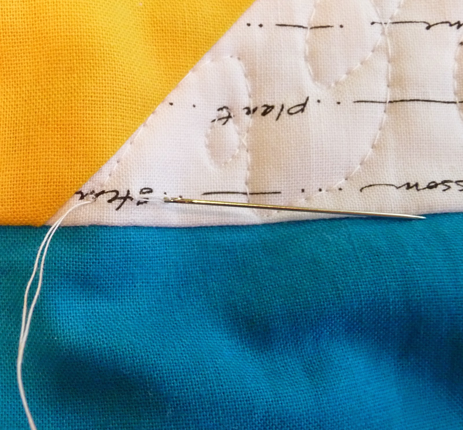 handmadewhimzy blog Burying Knots While Quilting