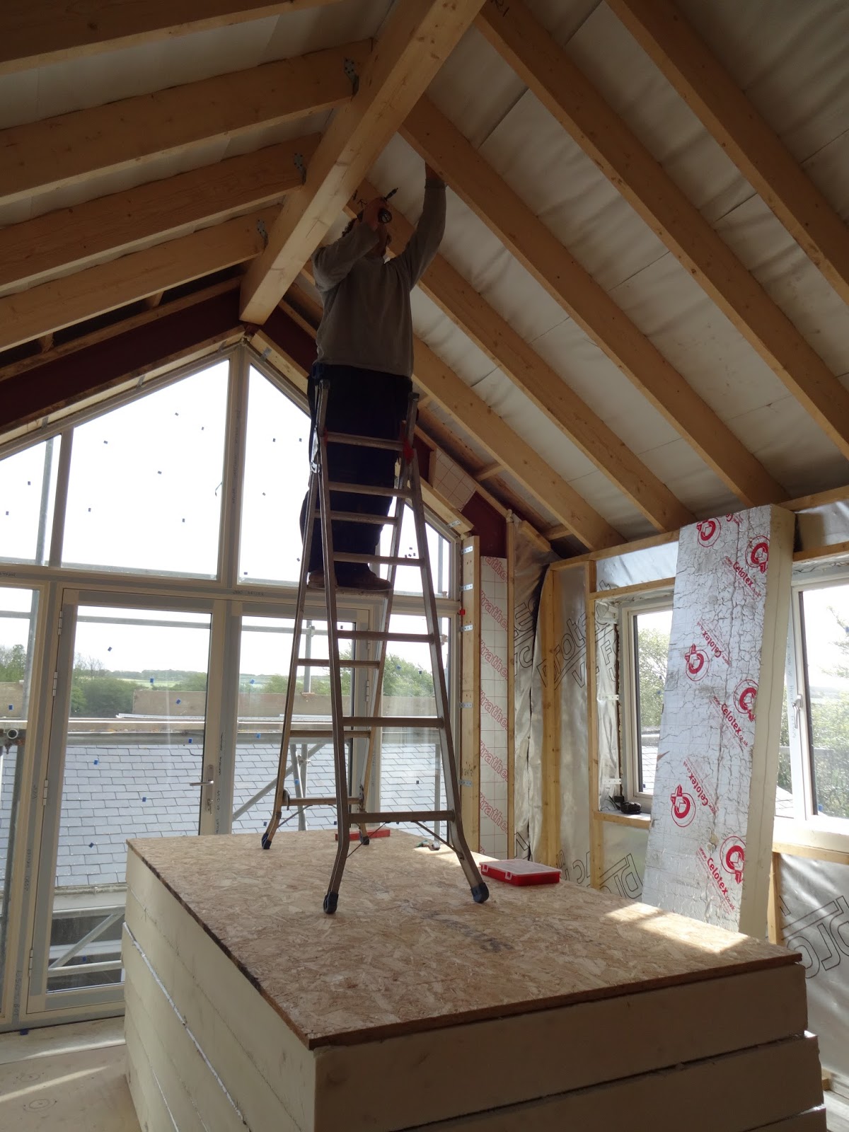 V A S Home Build Boarding Ceilings First Floor Vaulted