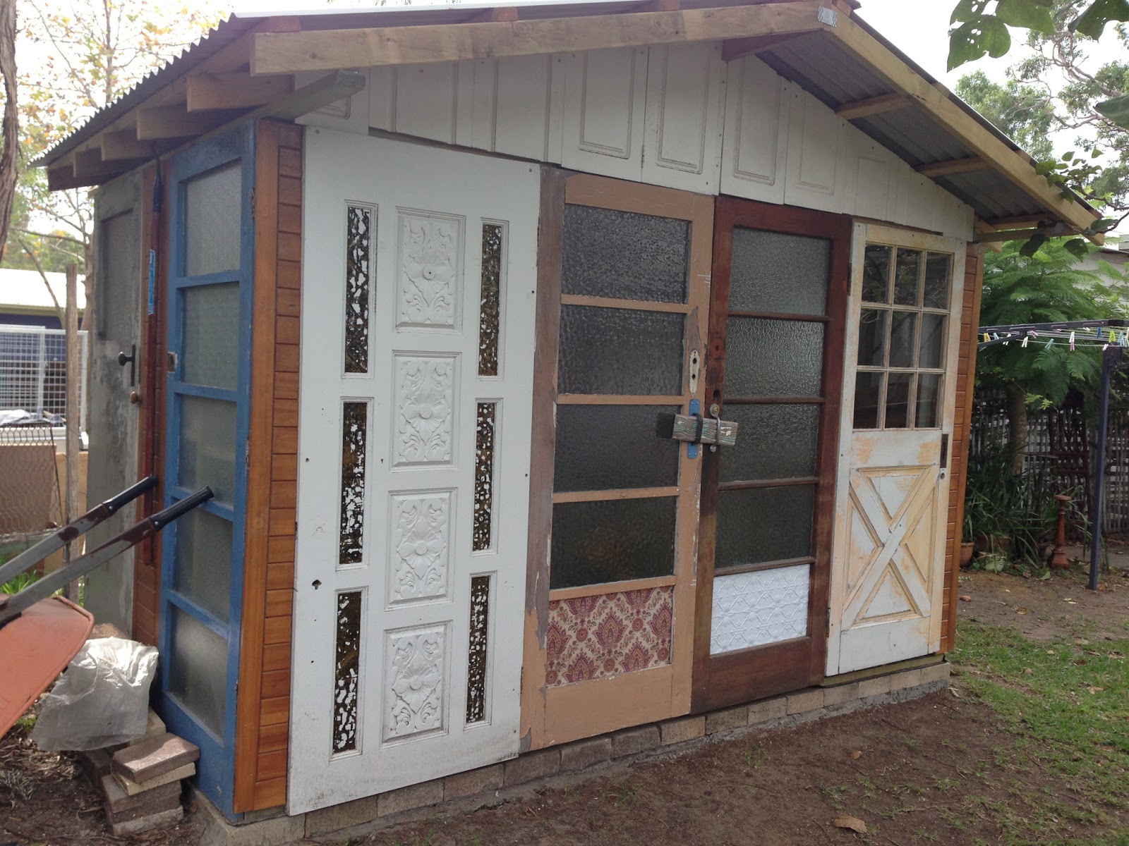 beautiful junk Recycled Door Garden Shed