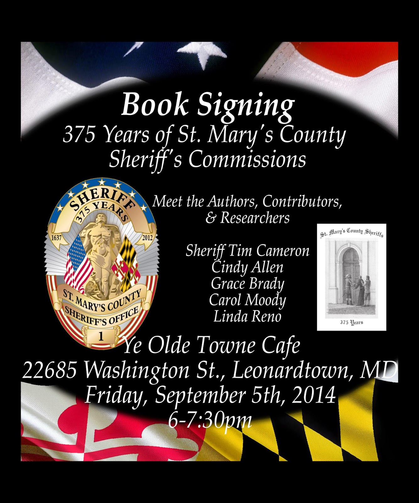St. Mary's County Sheriff's Office News BOOK SIGNING ST. MARY’S
