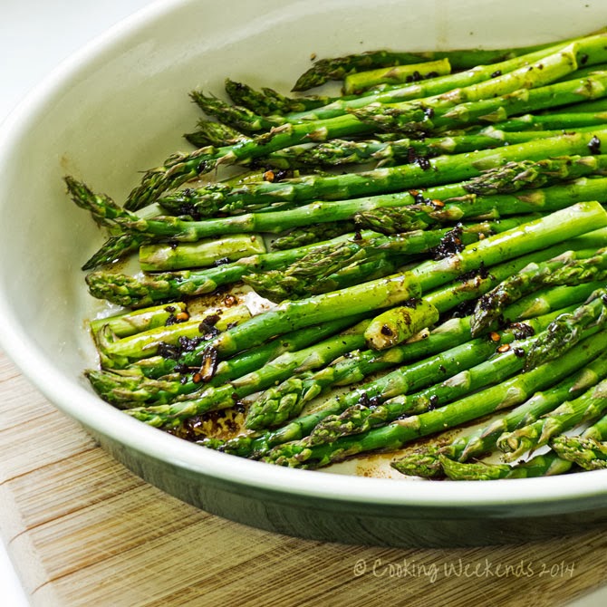 Cooking Weekends Asparagus with Tangy Browned Butter Sauce