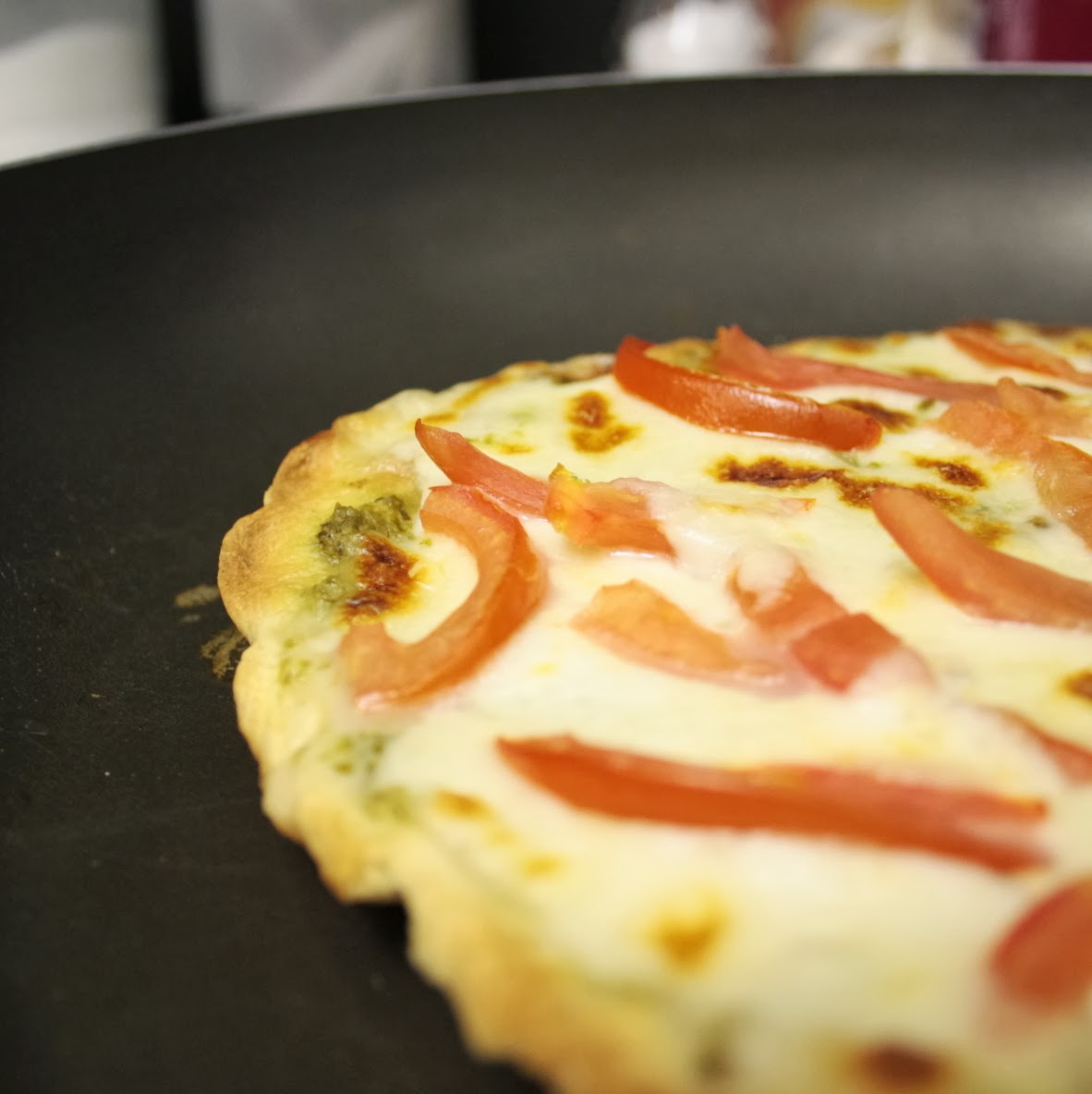 Sister Challenge Stove Top Pesto Pizza