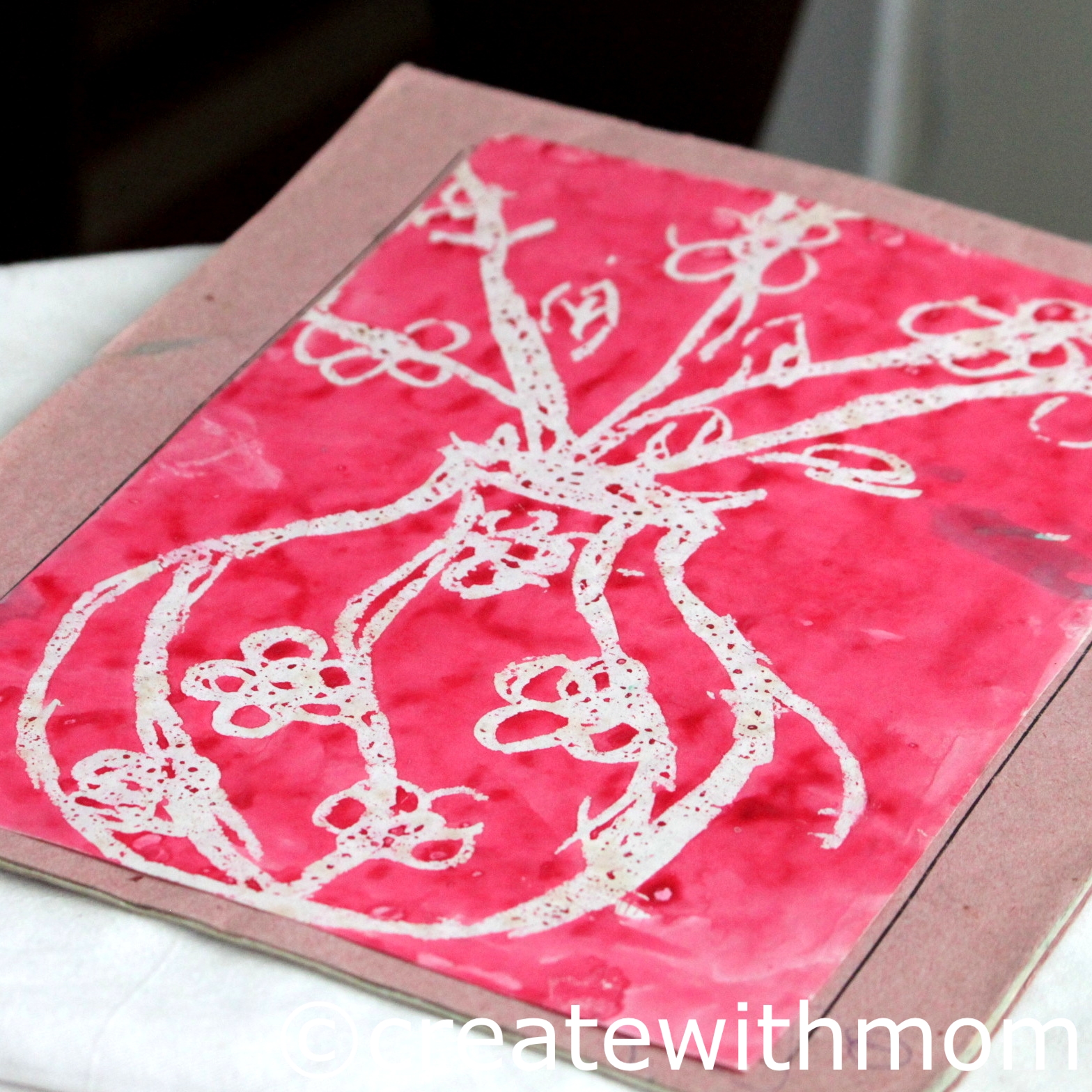 Create With Mom Candle painting