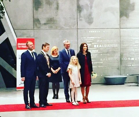 Crown Princess Mary of Denmark attended the TV2 Christmas Show at House of Music in Aalborg, Denmark. 