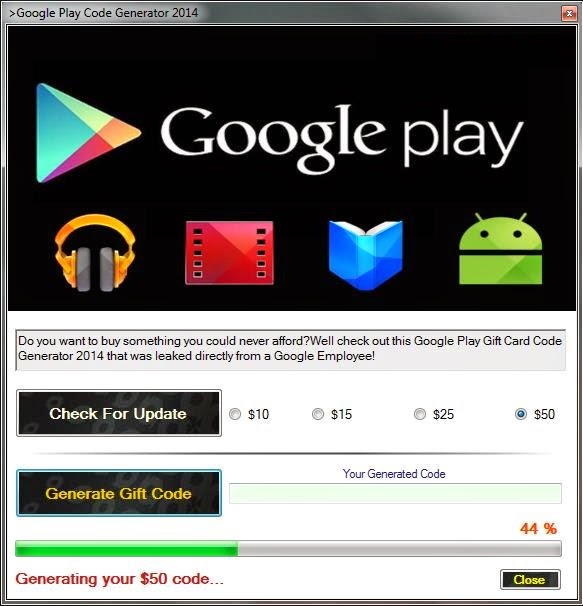 Google Play Gift Card Code Generator Hack 2014 [No Survey
