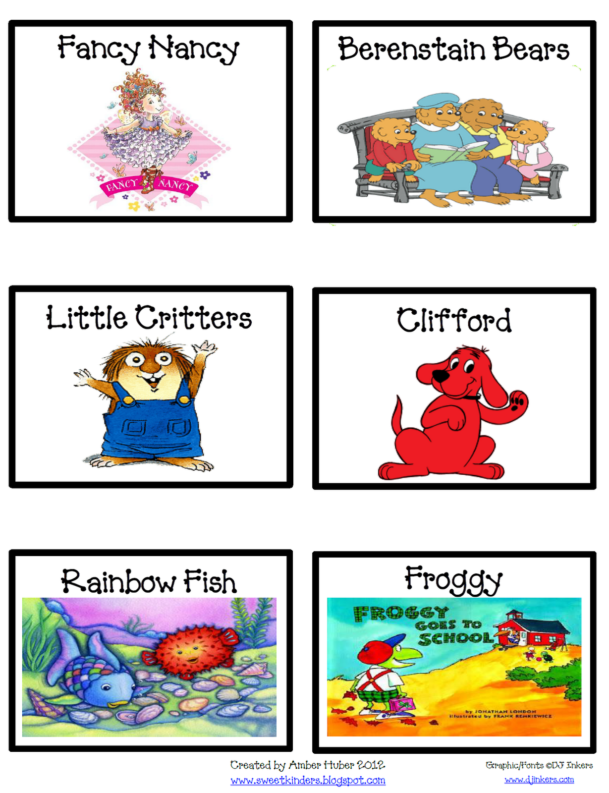 Sweet Kinders Book Labels