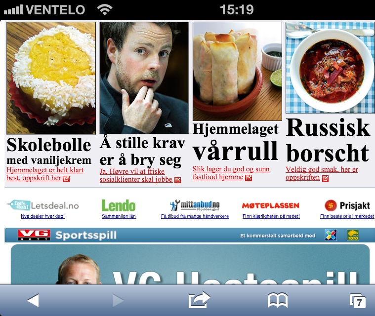 vg no oppskrifter